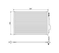 Condensador del aire acondicionado R 134 a 822643 VALEO para MERCEDES-BENZ