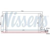 Condensador del aire acondicionado R 134 a 940093 NISSENS para SEAT SKODA AUDI