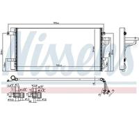 Condensador del aire acondicionado R 134 a 940099 NISSENS para HYUNDAI SONATA V