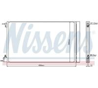 Condensador del aire acondicionado R 134 a 940124 NISSENS para SAAB OPEL