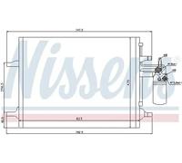 Condensador del aire acondicionado R 134 a 940159 NISSENS para VOLVO V60 I