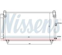 Condensador del aire acondicionado R 134 a 940191 NISSENS para LEXUS IS I