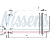 Condensador del aire acondicionado R 134 a 940319 NISSENS para SEAT VW AUDI