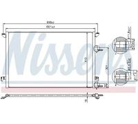 Condensador del aire acondicionado R 134 a 940320 NISSENS para SAAB CADILLAC