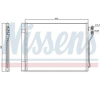 Condensador del aire acondicionado R 134 a 940370 NISSENS para BMW 5 5 Touring