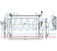 Condensador del aire acondicionado R 134 a 940481 NISSENS para LAND ROVER
