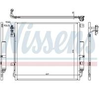 Condensador del aire acondicionado R 134 a 940485 NISSENS para LAND ROVER