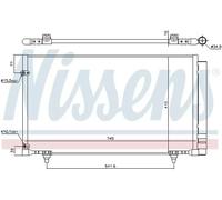 Condensador del aire acondicionado R 134 a 940671 NISSENS para LEXUS TOYOTA