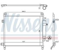 Condensador del aire acondicionado R 134 a 940788 NISSENS para NISSAN NOTE