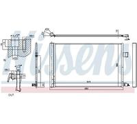 Condensador del aire acondicionado R 134 a 940808 NISSENS para JAGUAR LAND ROVER