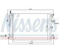 Condensador del aire acondicionado R 134 a 940830 NISSENS para VOLVO XC90 I