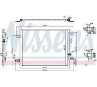 Condensador del aire acondicionado R 134 a 941061 NISSENS para RENAULT ZOE