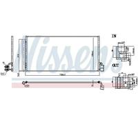 Condensador del aire acondicionado R 134 a 941068 NISSENS para PORSCHE PANAMERA