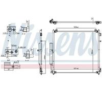 Nissens Condensador de aire acondicionado 941164 para Land Rover (Defender, Range Rover, Discovery)