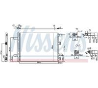 Condensador del aire acondicionado R 134 a 941194 NISSENS para MERCEDES-BENZ CLA
