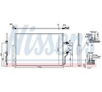 Condensador del aire acondicionado R 134 a 941263 NISSENS para VOLVO S60 III
