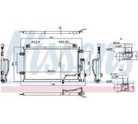 Condensador del aire acondicionado R 134 a 941302 NISSENS