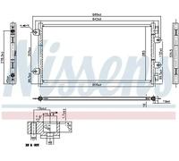 Condensador del aire acondicionado R 134 a 94438 NISSENS para FIAT PUNTO