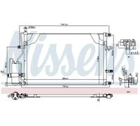 NISSENS 94525 Condensador, aire acondicionado