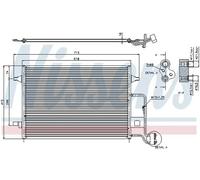 Condensador del aire acondicionado R 134 a 94592 NISSENS para VW SKODA