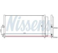 Condensador del aire acondicionado R 134 a 94727 NISSENS para LANCIA FIAT