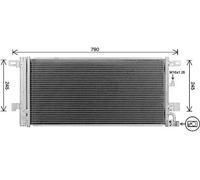 Condensador del aire acondicionado R 134 a AI5439D AVA QUALITY COOLING para AUDI