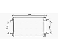 Condensador del aire acondicionado R 134 a CN5311D AVA QUALITY COOLING para OPEL