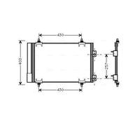 Condensador del aire acondicionado R 134 a CNA5231D AVA QUALITY COOLING para DS