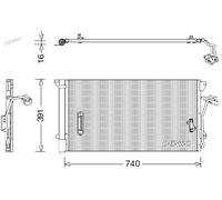 DENSO Condensador, aire acondicionado para AUDI: RS6, S6, A6, Q7 & PORSCHE: Cayenne & VOLKSWAGEN: Touareg (Ref: DCN02027)