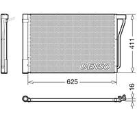 Condensador del aire acondicionado R 134 a DCN05022 DENSO para BMW 6 Coupé 5