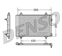 Condensador del aire acondicionado R 134 a DCN07008 DENSO para CITROËN PEUGEOT