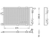 Condensador del aire acondicionado R 134 a DCN20038 DENSO para OPEL