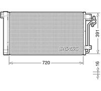Condensador del aire acondicionado R 134 a DCN32020 DENSO para VW MULTIVAN T5