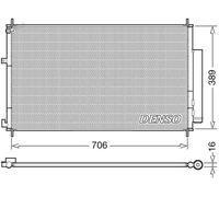 Condensador del aire acondicionado R 134 a DCN40024 DENSO para HONDA CR-V IV