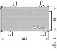 Condensador del aire acondicionado R 134 a DCN40028 DENSO para HONDA ACCORD VIII