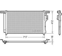 Condensador del aire acondicionado R 134 a DCN41008 DENSO para HYUNDAI
