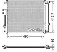 Condensador del aire acondicionado R 134 a DCN41012 DENSO para HYUNDAI