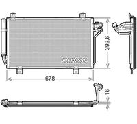 Condensador del aire acondicionado R 134 a DCN44015 DENSO para MAZDA 3 6 Sedán