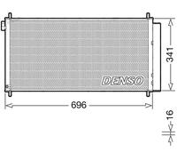 Condensador del aire acondicionado R 134 a DCN50121 DENSO para TOYOTA AURIS