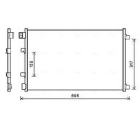 Condensador del aire acondicionado R 134 a DNA5406 AVA QUALITY COOLING