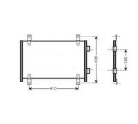 Condensador del aire acondicionado R 134 a FTA5302 AVA QUALITY COOLING para FIAT