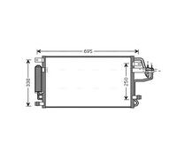 Condensador del aire acondicionado R 134 a HY5156D AVA QUALITY COOLING para KIA