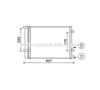 Condensador del aire acondicionado R 134 a HYA5244D AVA QUALITY COOLING