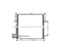 Condensador del aire acondicionado R 134 a MS5406D AVA QUALITY COOLING