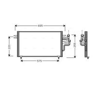 Condensador del aire acondicionado R 134 a MT5119 AVA QUALITY COOLING