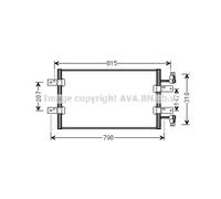 Condensador del aire acondicionado R 134 a RTA5451 AVA QUALITY COOLING para OPEL