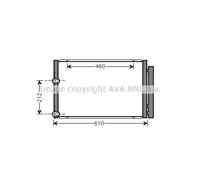Condensador del aire acondicionado R 134 a TO5429D AVA QUALITY COOLING
