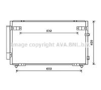 Condensador del aire acondicionado R 134 a TOA5621D AVA QUALITY COOLING