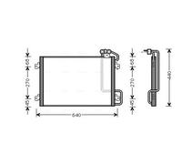 Condensador del aire acondicionado RTA5273 AVA QUALITY COOLING para RENAULT