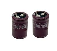 Condensador electrolítico de aluminio con filtro de Audio de diamante negro, 400V, 450V, 100UF, 400V100UF, 450V100UF, 2 pines, volúmenes diversos, 1 ud.